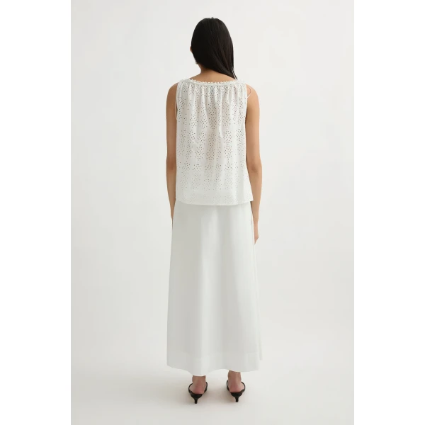 Posse Harriet Boat Neck Top in Vintage White | Tops | Coveti, view 4