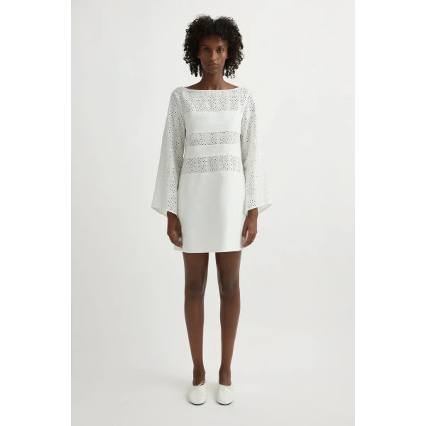 Posse Harriet Dress in Vintage White | Midi Dresses | Coveti, view 2