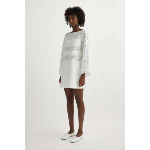 Posse Harriet Dress in Vintage White | Midi Dresses | Coveti, view 4