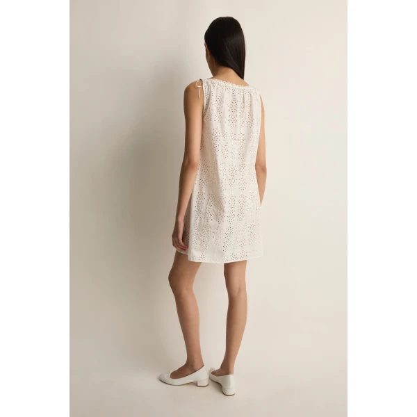 Posse Harriet Mini Dress in Vintage White | Mini Dresses | Coveti, view 4
