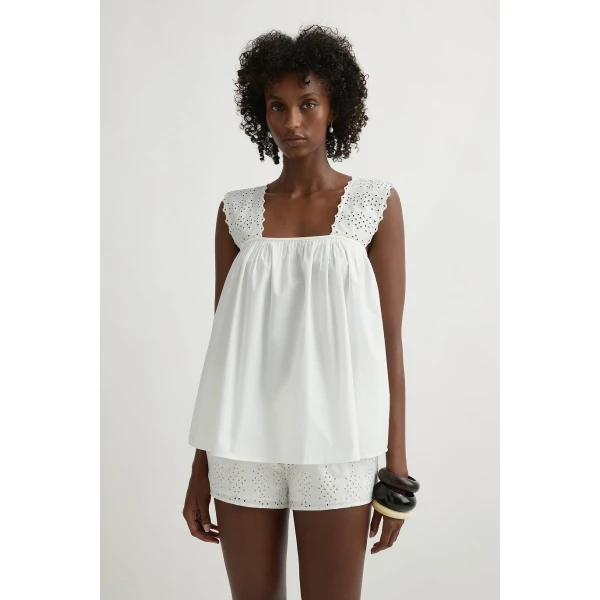 Posse Harriet Top in Vintage White | Tops | Coveti, view 2