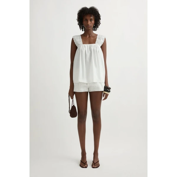 Posse Harriet Top in Vintage White | Tops | Coveti, view 5