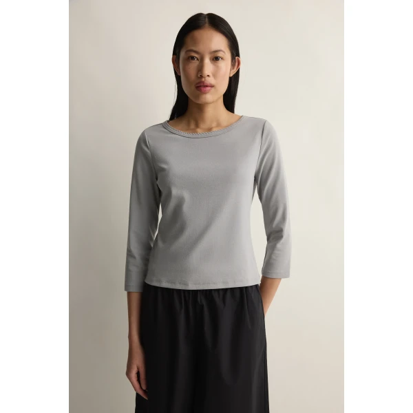 Posse Indi Top in Grey | Sweaters | Coveti, view 2
