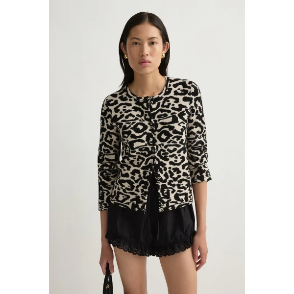Posse Lexi Cardigan in Leopard | Cardigan | Coveti, view 2