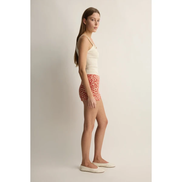 Posse Lexi Short in Red Leopard | Shorts | Coveti, view 3