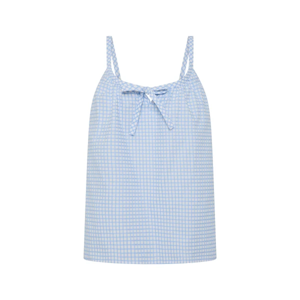 Posse Lila Cami in Blue Gingham | Camisoles | Coveti
