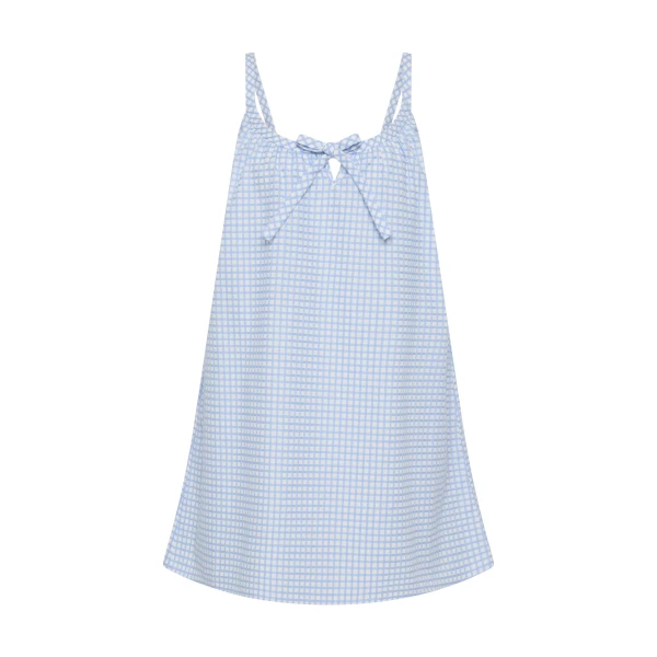 Lila Mini Dress in Blue Gingham
