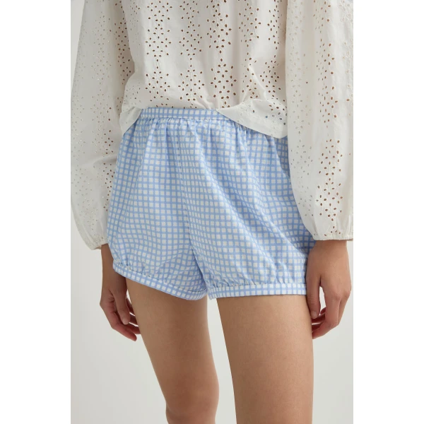 Posse Lila Short in Blue Gingham | Shorts | Coveti, view 3