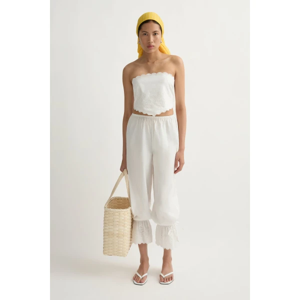 Posse Lois Pant in Vintage White | Pants | Coveti, view 2