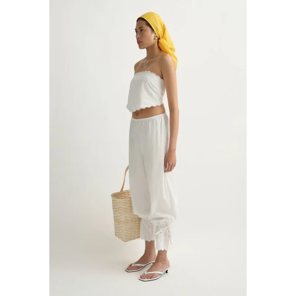 Posse Lois Pant in Vintage White | Pants | Coveti, view 3