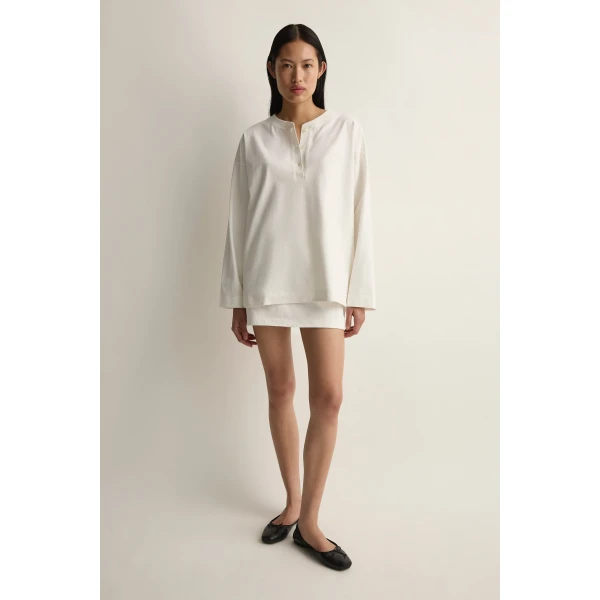 Posse Maeve Long Sleeve Top in Vintage White | Long Sleeve | Coveti, view 2
