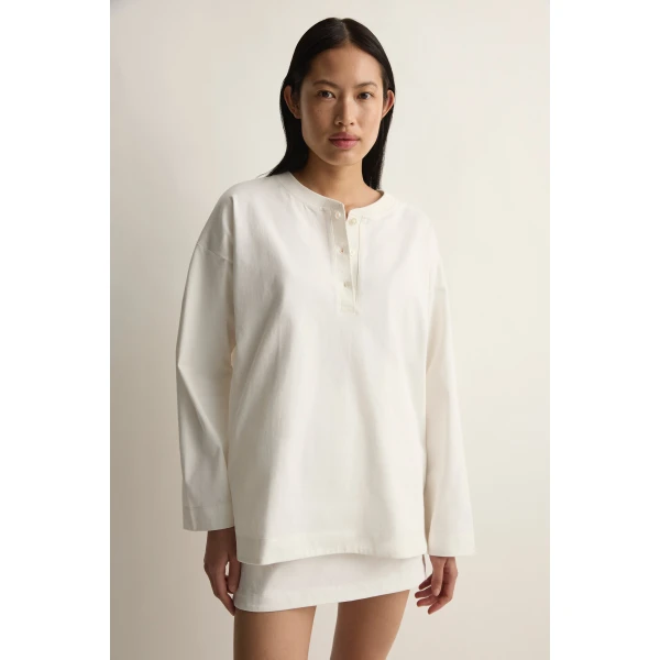 Posse Maeve Long Sleeve Top in Vintage White | Long Sleeve | Coveti, view 3