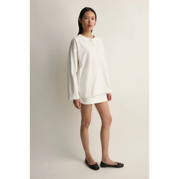 Posse Maeve Long Sleeve Top in Vintage White | Long Sleeve | Coveti, view 4
