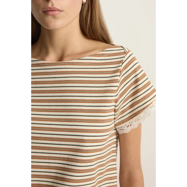 Posse Maeve Mini Dress in Toffee Stripe | Mini Dresses | Coveti, view 3