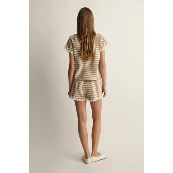 Posse Maeve Short in Toffee Stripe | Shorts | Coveti, view 4