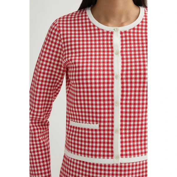 Posse Micah Cardigan in Red Gingham | Cardigan | Coveti, view 3
