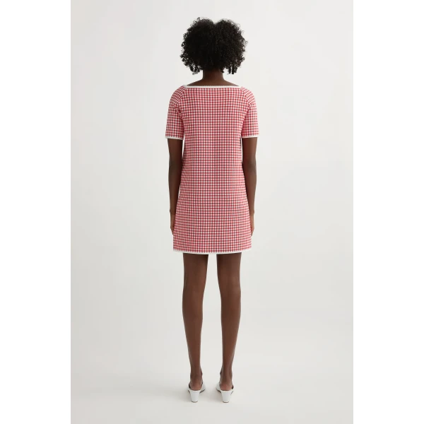 Posse Micah Dress in Red Gingham | Midi Dresses | Coveti, view 5