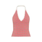 Posse Micah Halter Top in Red Gingham | Sleeveless | Coveti