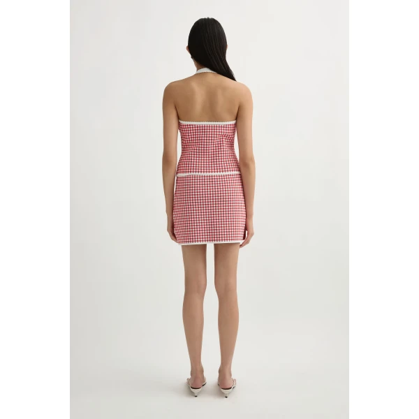 Posse Micah Skirt in Red Gingham | Midi Skirts | Coveti, view 5