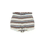 Posse Nadine Ruffle Short in Chocolate Multi Stripe | Shorts | Coveti