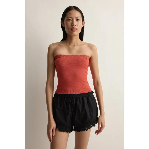 Posse Noah Strapless Top in Apple | Sleeveless | Coveti, view 2