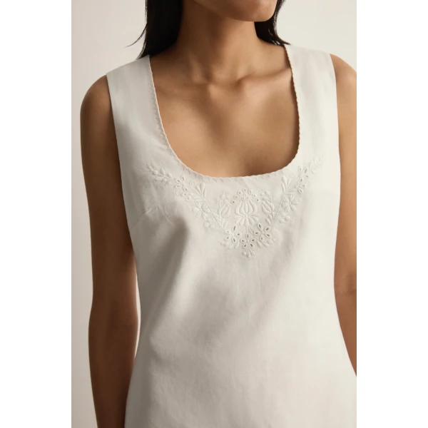 Posse Odette Mini Dress in Cream | Mini Dresses | Coveti, view 3