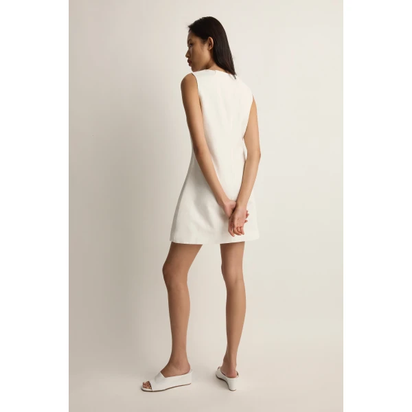 Posse Odette Mini Dress in Cream | Mini Dresses | Coveti, view 5