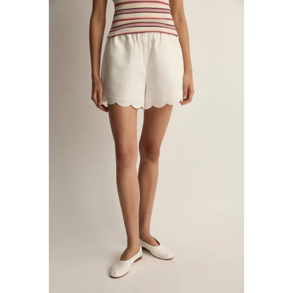 Posse Odette Short in Cream | Shorts | Coveti, view 3