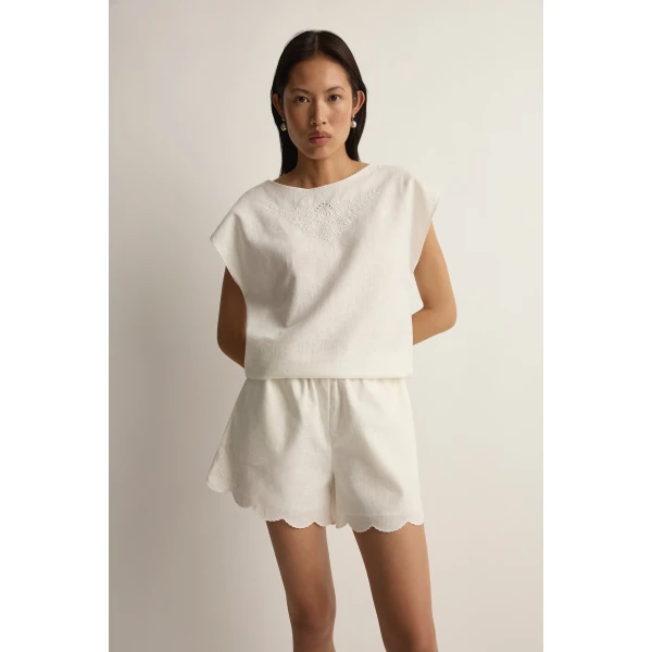 Posse Odette Top in Cream | Tops | Coveti, view 2