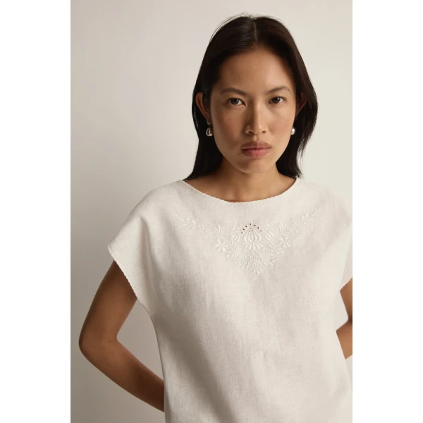Posse Odette Top in Cream | Tops | Coveti, view 3