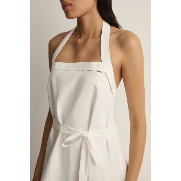 Posse Odette Wrap Dress in Cream | Midi Dresses | Coveti, view 3