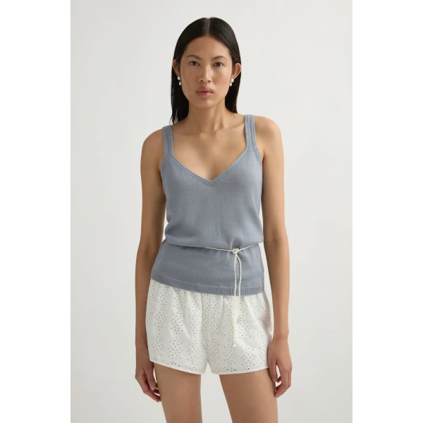 Posse Petra Tank in Grey | Sleeveless | Coveti, view 2