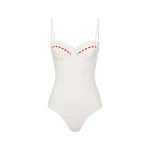 Posse Pia One Piece in Vintage White Red | Swimsuits | Coveti