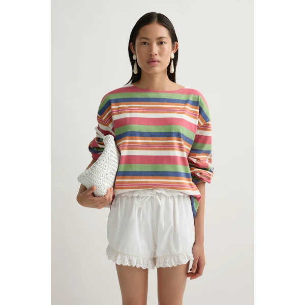 Posse Polly Top in Bayadere Stripe | Tops | Coveti, view 2