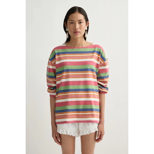 Posse Polly Top in Bayadere Stripe | Tops | Coveti, view 4