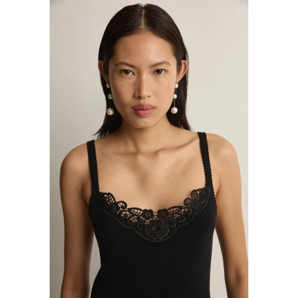 Posse Posy Tank in Black | Sleeveless | Coveti, view 4