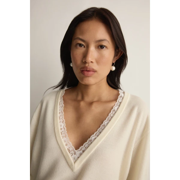 Posse Primrose Sweater in Cloud | Sweaters | Coveti, view 5