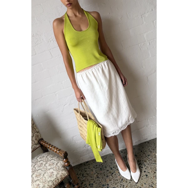 Posse Rae Tank in Chartreuse | Sleeveless | Coveti, view 3