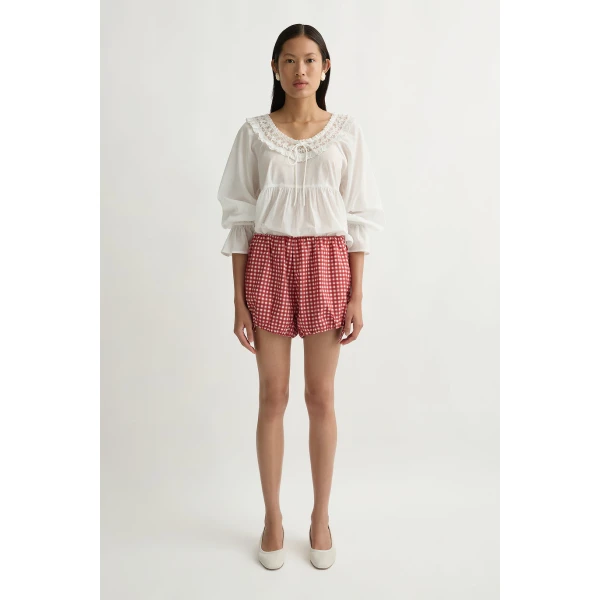 Posse Rosie Short in Rose Gingham | Shorts | Coveti, view 2