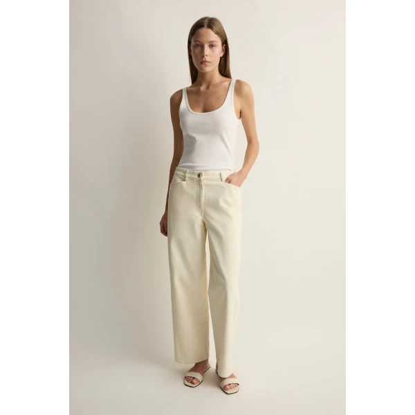 Posse Ryder Pant in Cream | Pants | Coveti, view 2