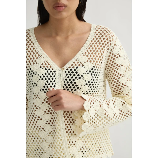 Posse Saskia Cardigan in Ivory | Cardigan | Coveti, view 3
