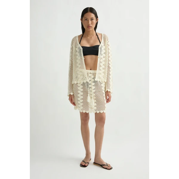 Posse Saskia Cardigan in Ivory | Cardigan | Coveti, view 4