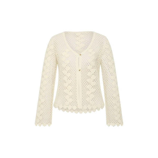 Saskia Cardigan in Ivory