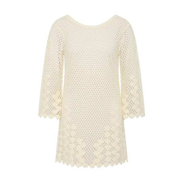 Posse Saskia Dress in Ivory | Midi Dresses | Coveti