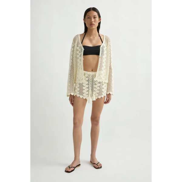 Posse Saskia Short in Ivory | Shorts | Coveti, view 2