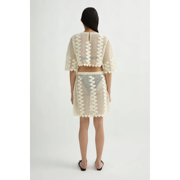 Posse Saskia Top in Ivory | Tops | Coveti, view 5