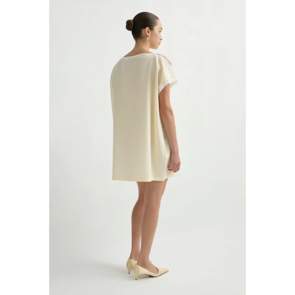 Posse Tabitha Dress in Buttermilk | Midi Dresses | Coveti, view 5