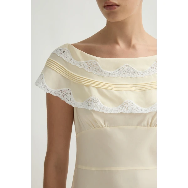 Posse Tabitha Sundress in Buttermilk | Midi Dresses | Coveti, view 5