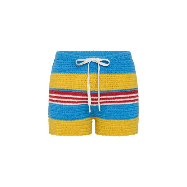 Posse Tammy Short in Blue Multistripe | Shorts | Coveti