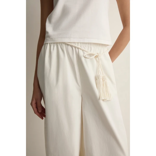 Posse Tassel Belt in Cream | Belts | Coveti, view 2